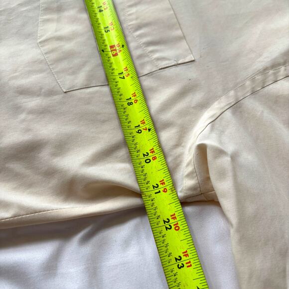 Challenger beige short sleeve button down shirt single‑needle Korea 70s/80s M - Picture 4 of 8